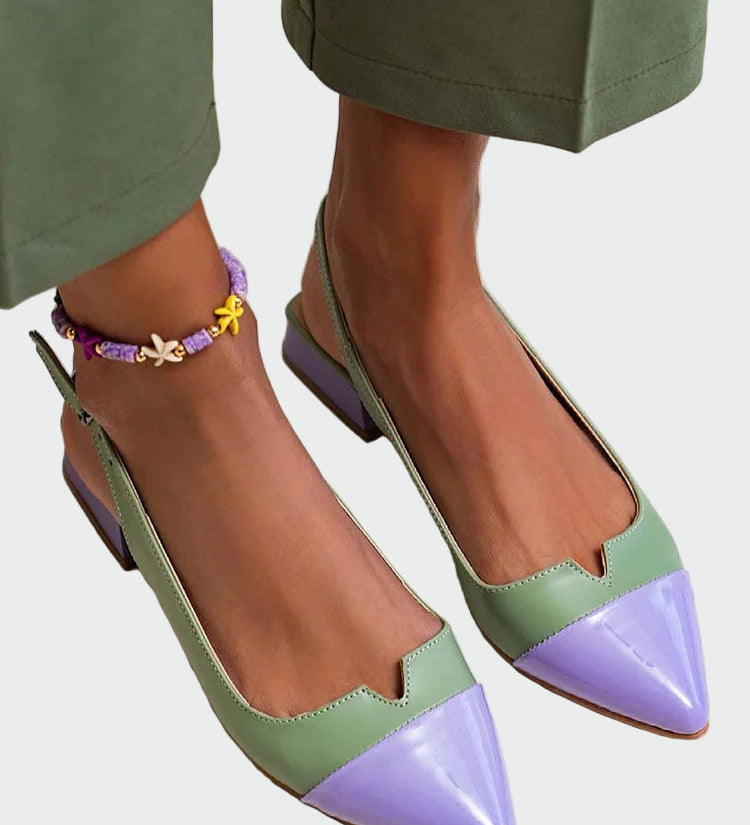 Karolína Elegantní Špičaté Balerínky Zadním Páskem