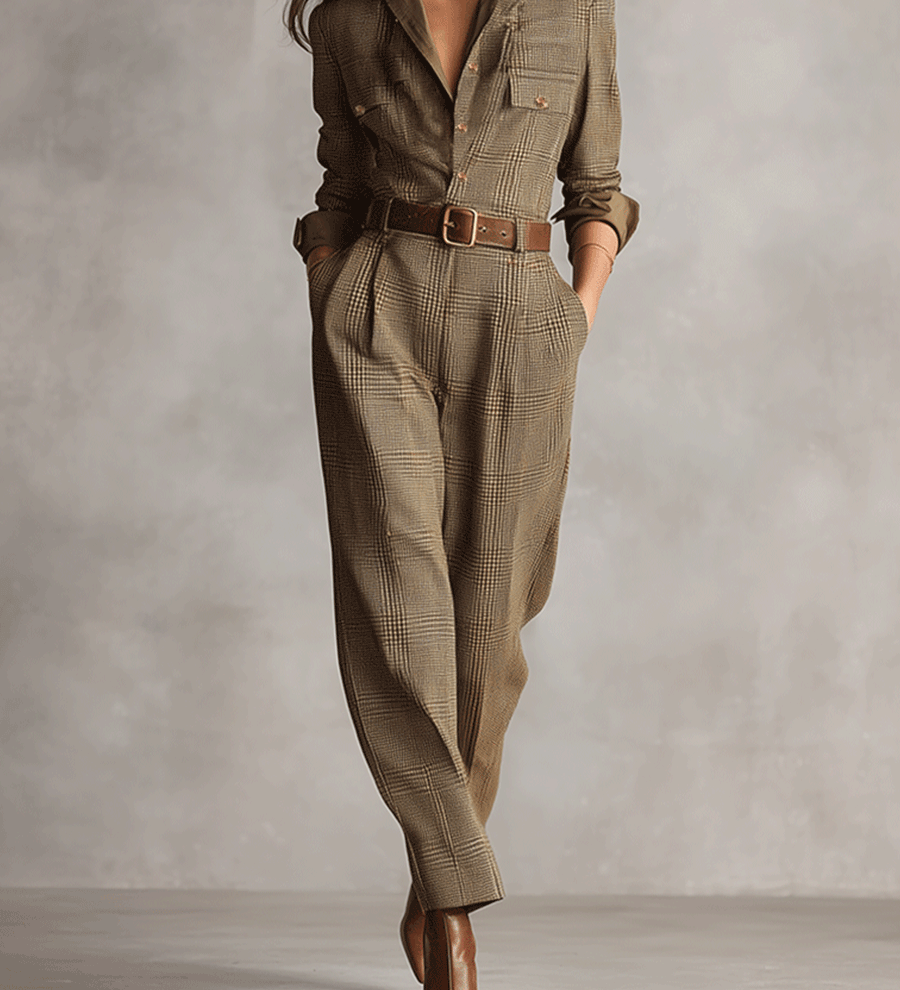 Zelia | Kostkované šaty s rafinovanými detaily