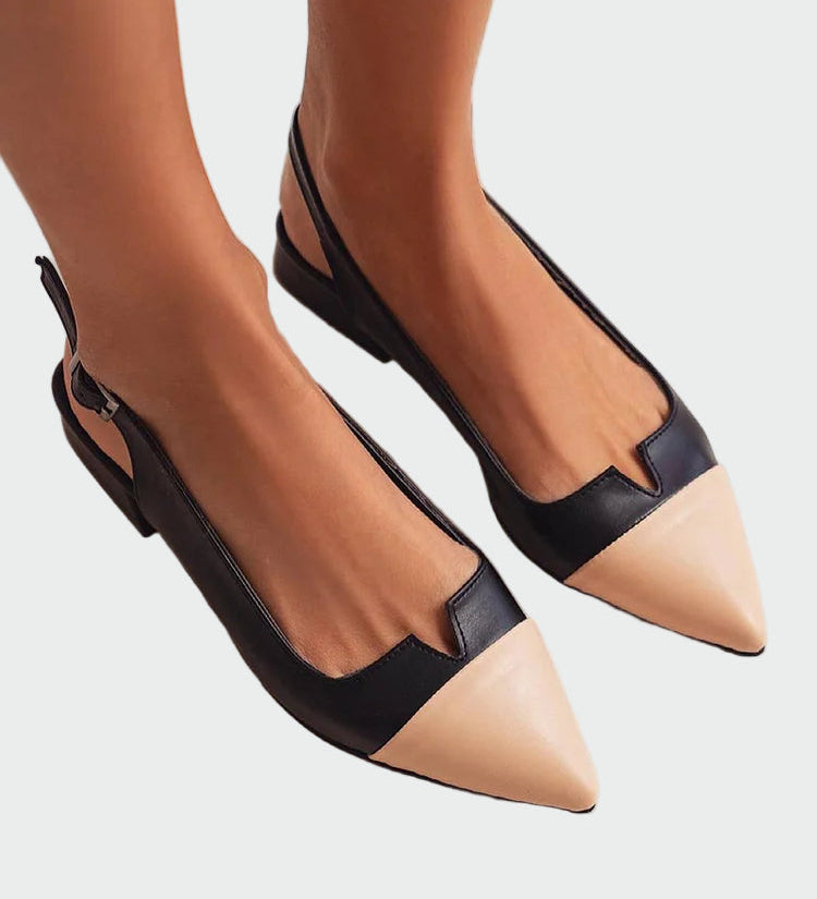Karolína Elegantní Špičaté Balerínky Zadním Páskem
