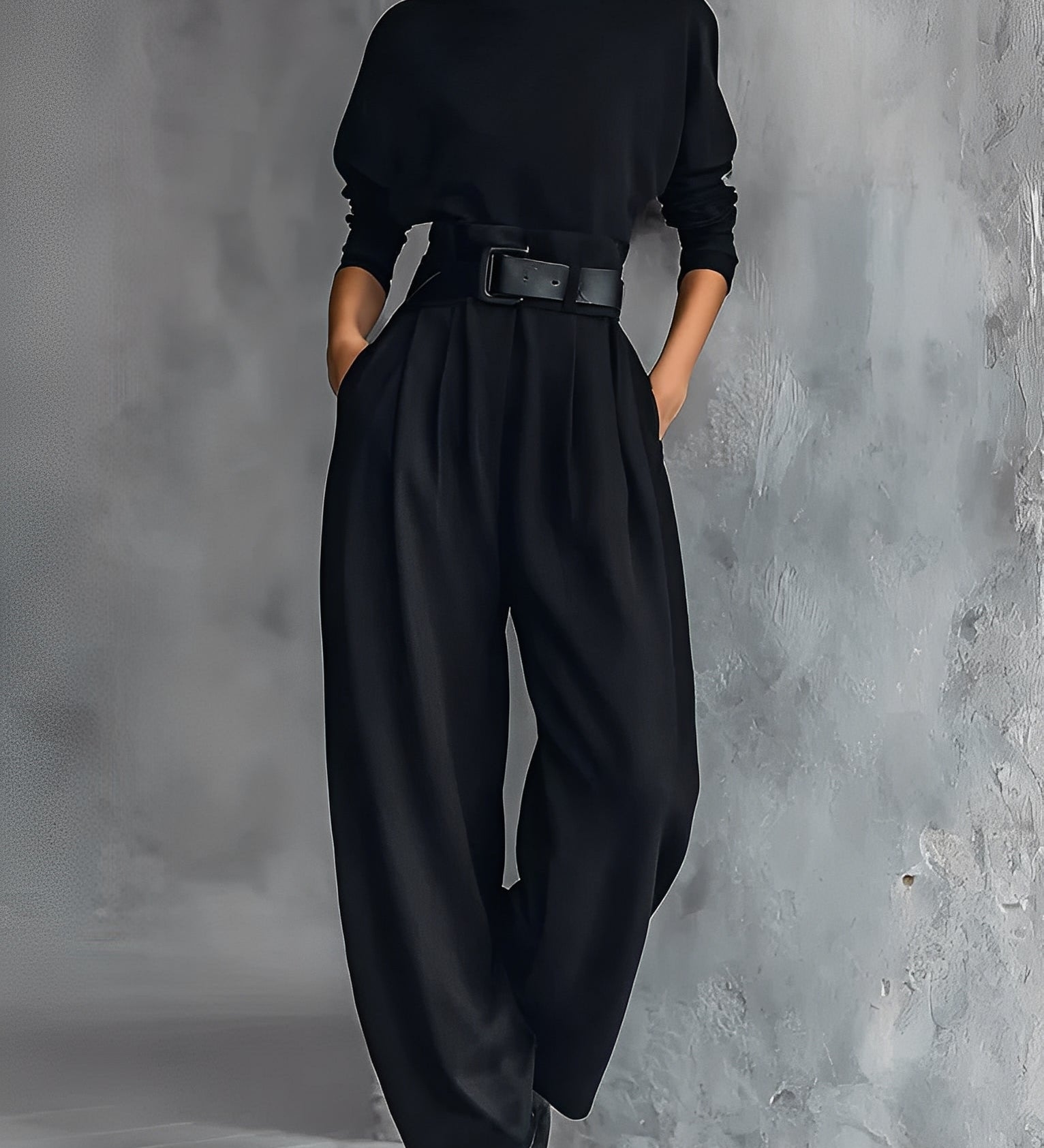 Natalya – sada s golfem a rovnými kalhotami