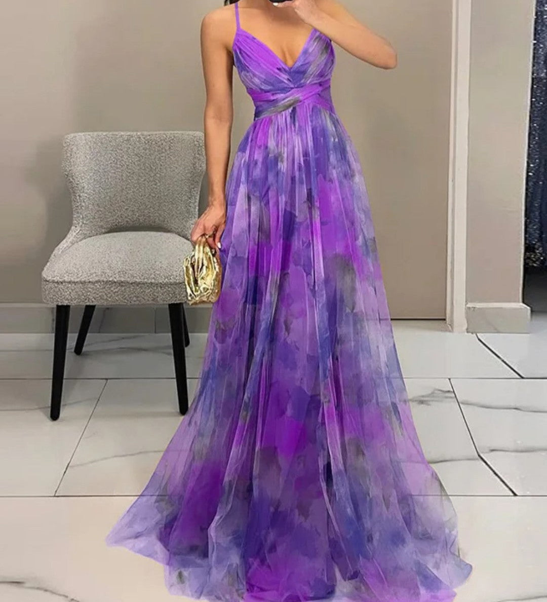 Michaela - Kouzelné maxi šaty s květinovým potiskem