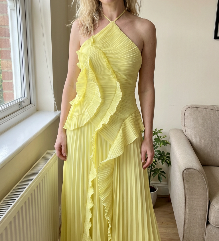 Andrea - Dlouhé plisované šaty